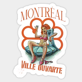 montreal ville ouvarte Sticker